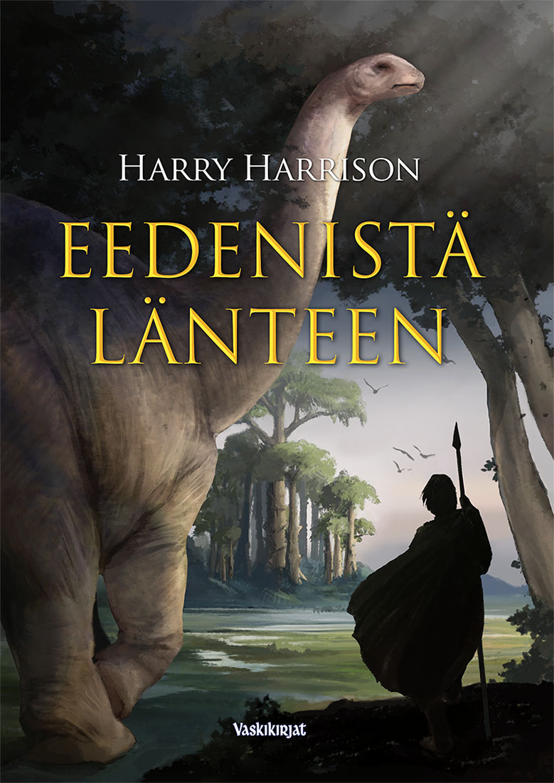 Eedenistä länteen, Harry Harrison, book cover for Vaskikirjat, 2019