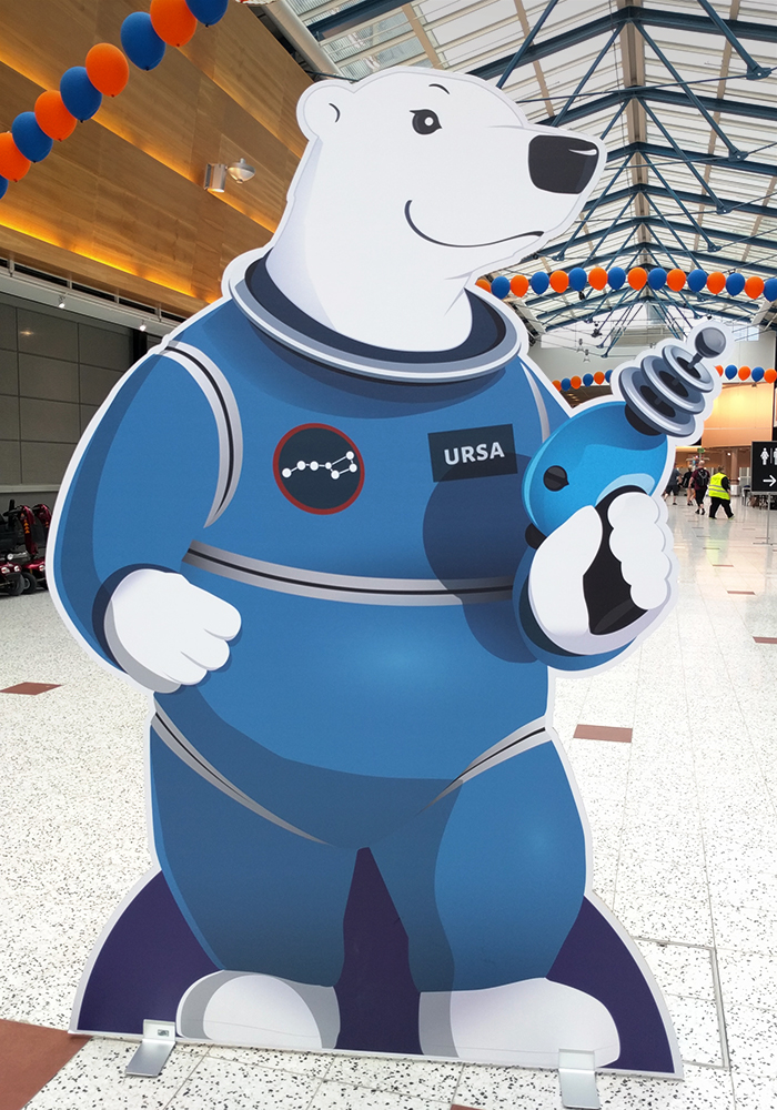 Major Ursa, mascot design/logo, Wordcon75, 2017