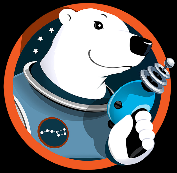 Major Ursa, mascot design/logo, Wordcon75, 2017