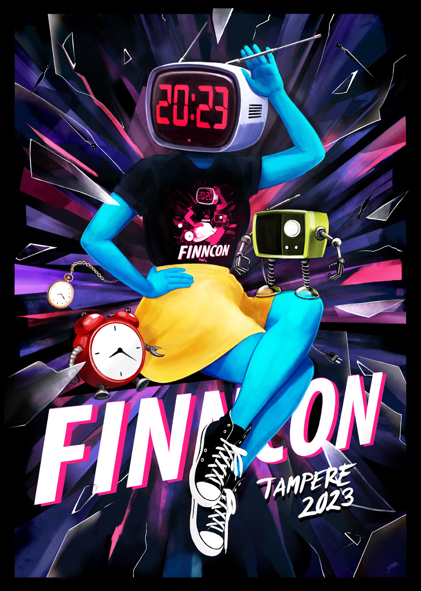 Poster design for the cancelled Finncon 2021, 2020
